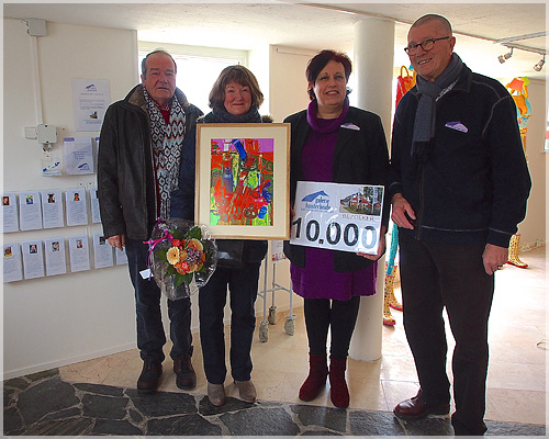 10.000ste bezoeker galerie Huis ter Heide.